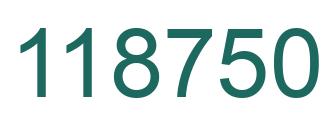 Number 118750 green image