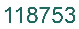 Number 118753 green image