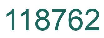 Number 118762 green image