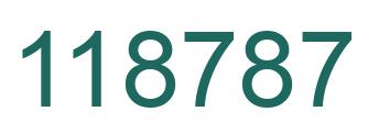 Number 118787 green image