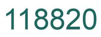 Number 118820 green image