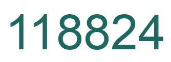 Number 118824 green image