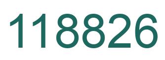 Number 118826 green image