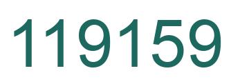 Number 119159 green image