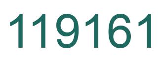 Number 119161 green image