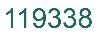 Number 119338 green image