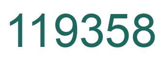 Number 119358 green image