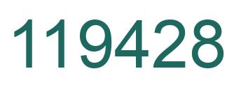 Number 119428 green image