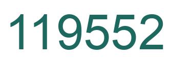 Number 119552 green image