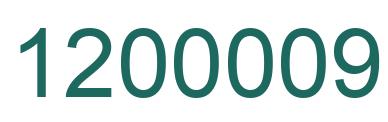 Number 1200009 green image