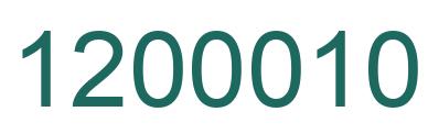 Number 1200010 green image