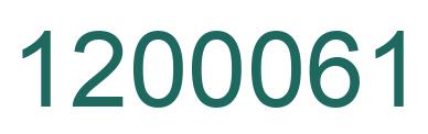Number 1200061 green image