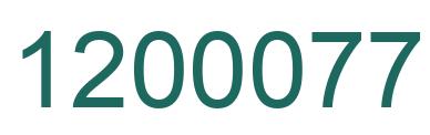 Number 1200077 green image