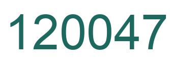 Number 120047 green image