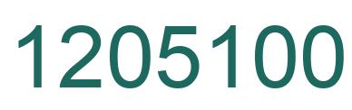 Number 1205100 green image