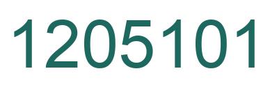 Number 1205101 green image