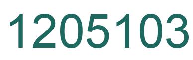 Number 1205103 green image