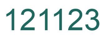 Number 121123 green image