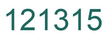 Number 121315 green image