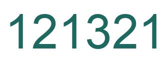 Number 121321 green image