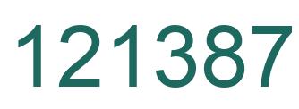 Number 121387 green image