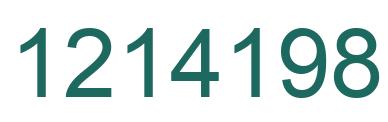 Number 1214198 green image