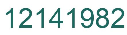Número 12141982 imagen verde