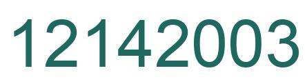 Número 12142003 imagen verde