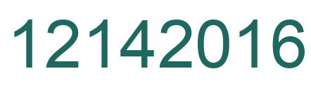 Number 12142016 green image