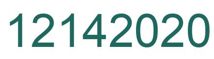 Número 12142020 imagen verde
