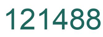 Number 121488 green image