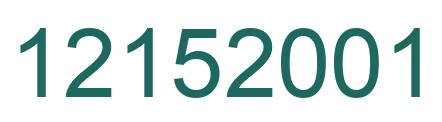 Número 12152001 imagen verde