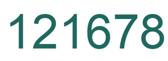 Number 121678 green image