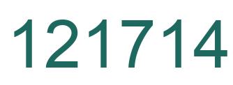 Number 121714 green image