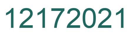 Number 12172021 green image