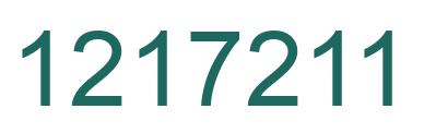 Number 1217211 green image