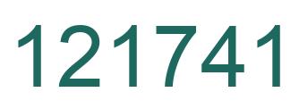 Número 121741 imagen verde
