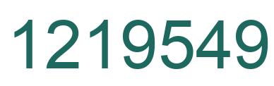 Number 1219549 green image