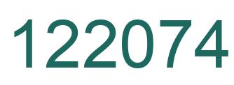 Number 122074 green image
