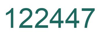 Number 122447 green image