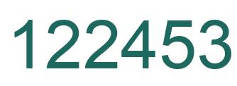 Number 122453 green image