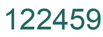 Number 122459 green image
