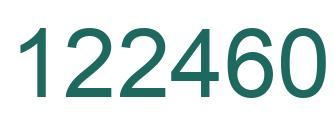 Number 122460 green image