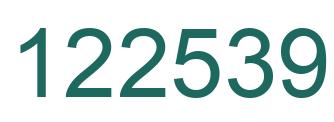Number 122539 green image
