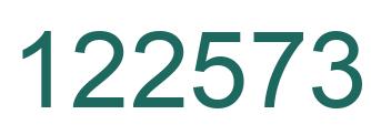 Number 122573 green image