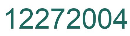 Number 12272004 green image