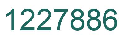 Number 1227886 green image