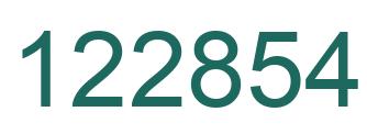 Number 122854 green image