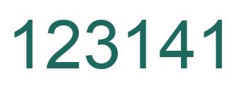 Número 123141 imagen verde