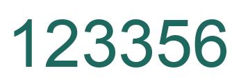 Number 123356 green image